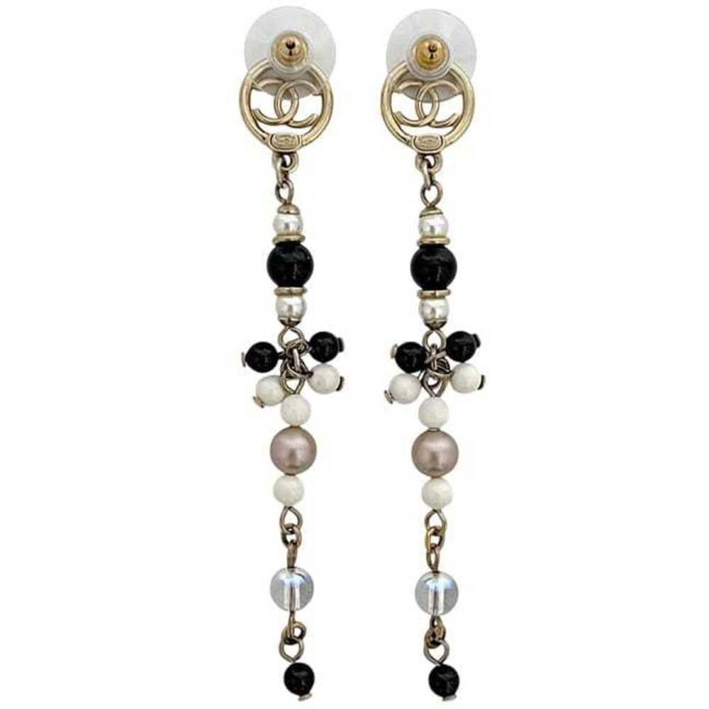 Chanel Cc Logo Earrings Metal #250058C10B - Picture 3 of 9